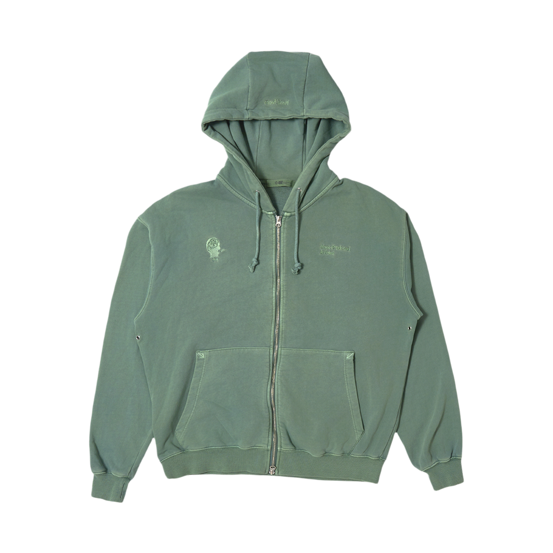 P0000CGI PLASTICPRODUCT MPa Mental Health Zipped Hoodie Emerald