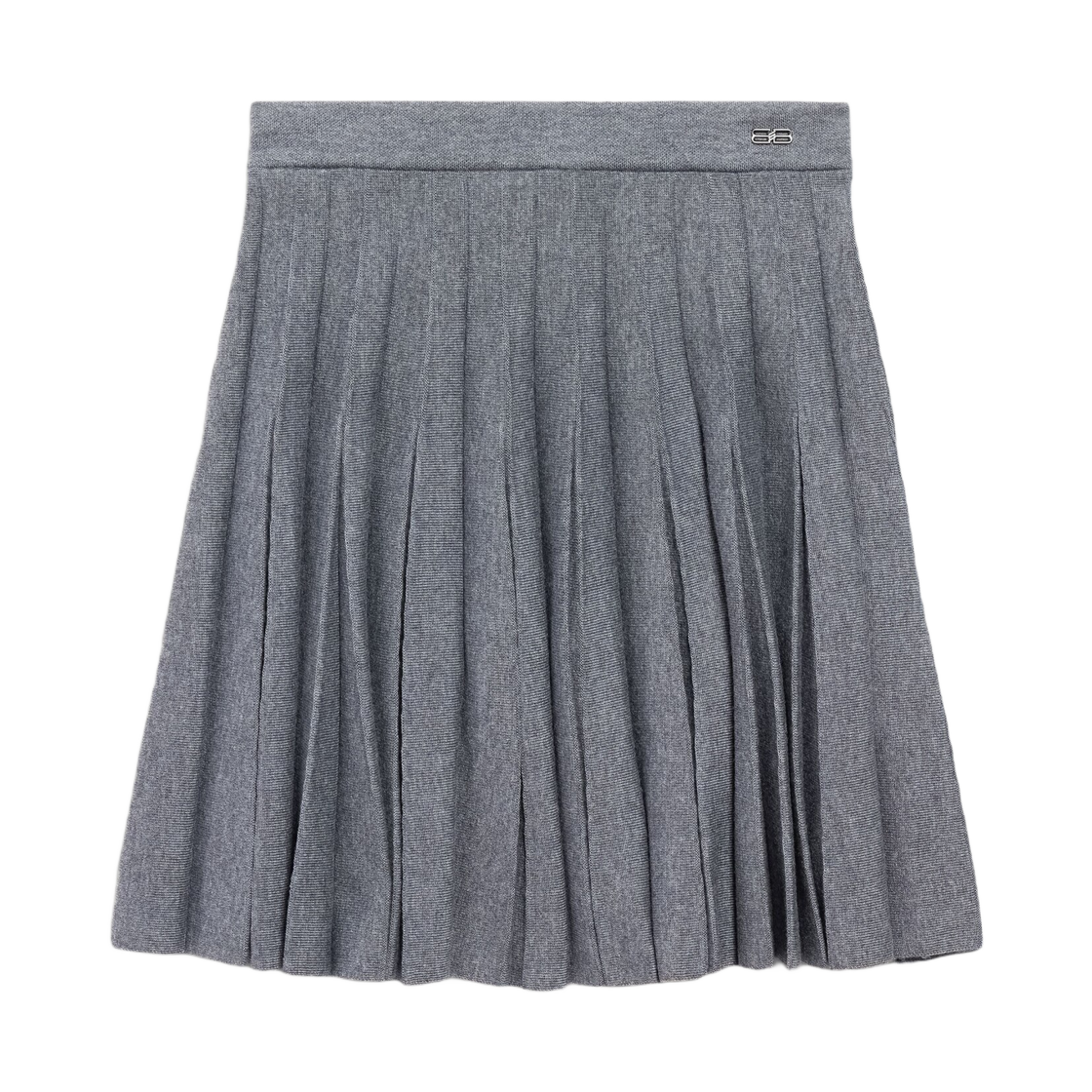 849982T17571167 (W) Balenciaga Pleated Skirt In Heather Grey