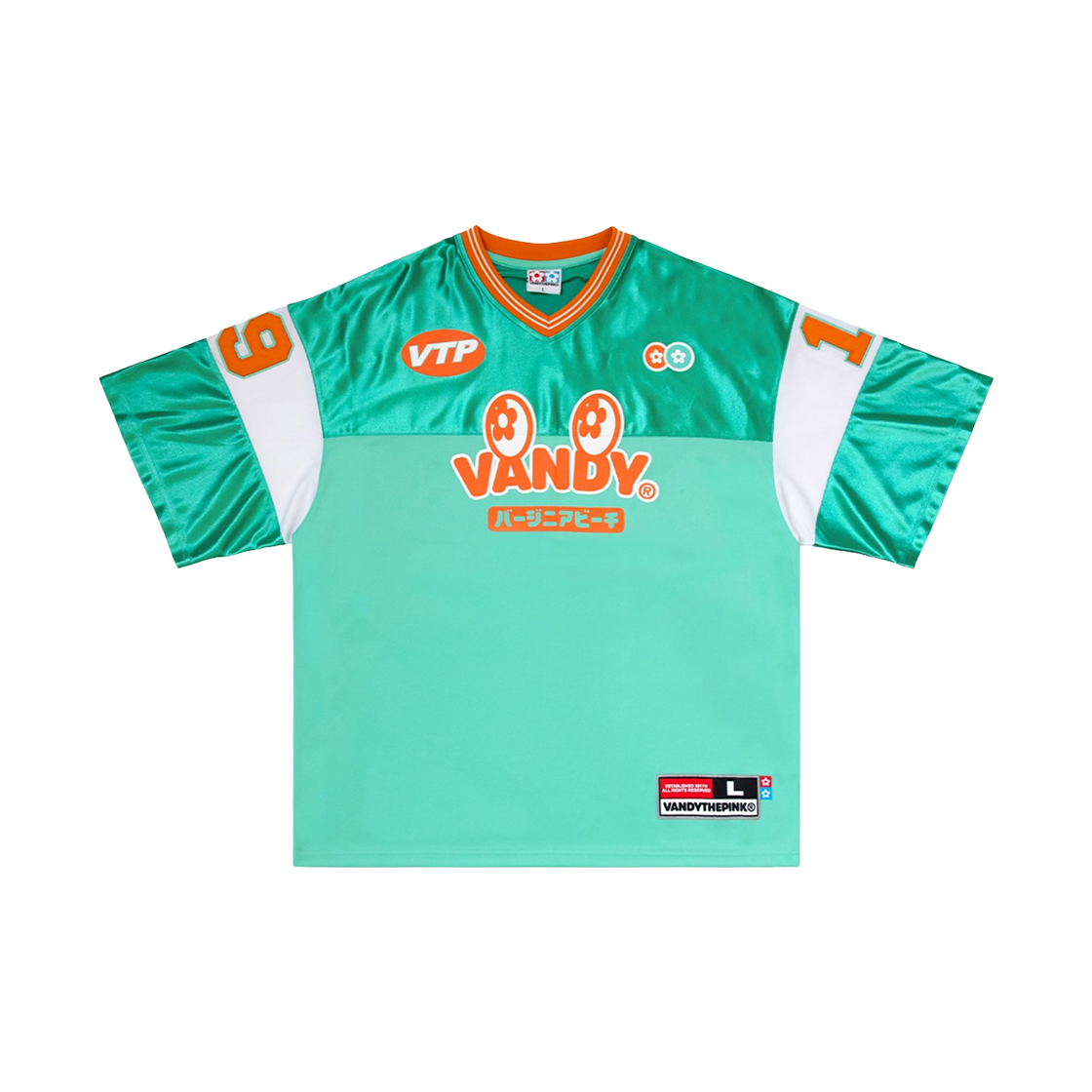 반디 더 핑크 풋볼 저지 틸(Vandy The Pink Football Jersey Teal)