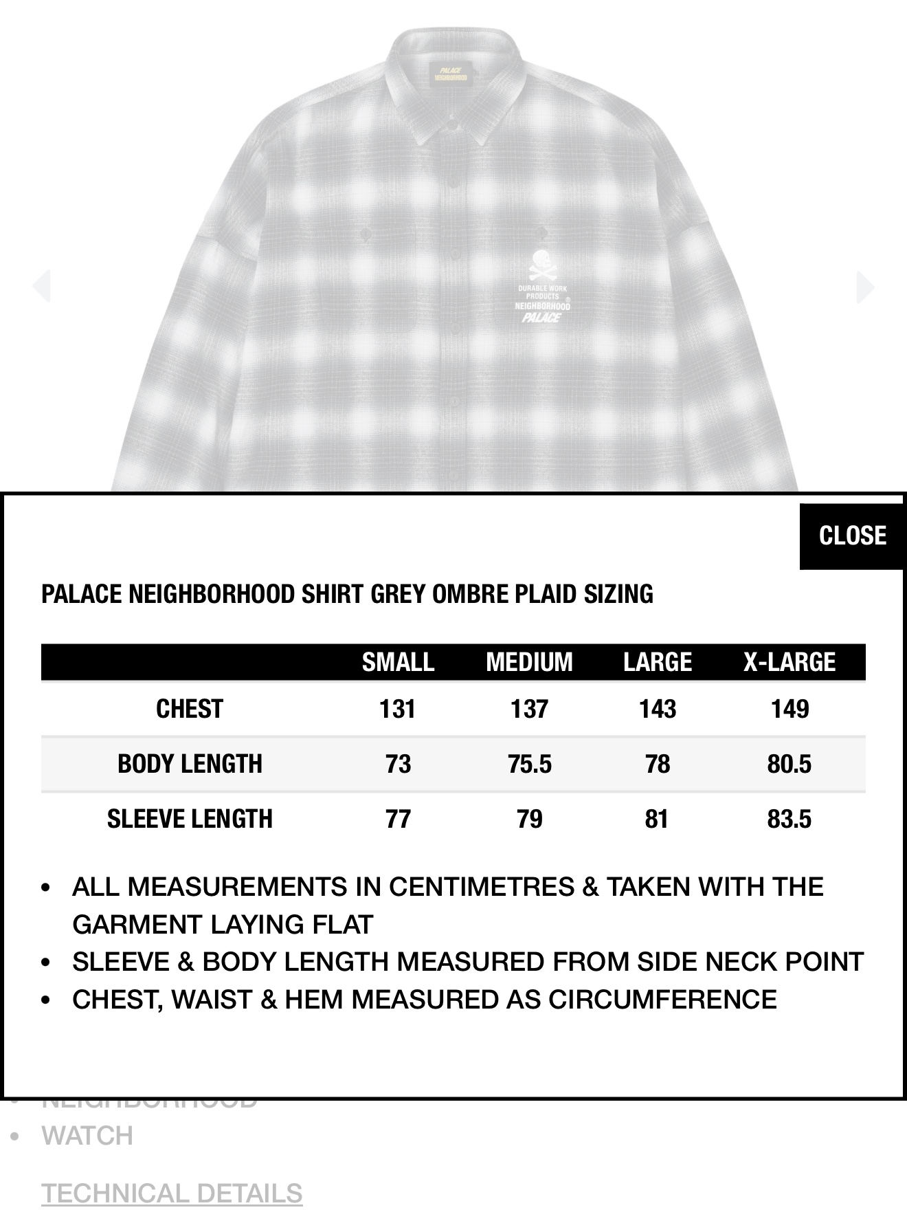 Palace x Neighborhood Shirt Grey Ombre Plaid - 25FW 착용 스타일 - 8