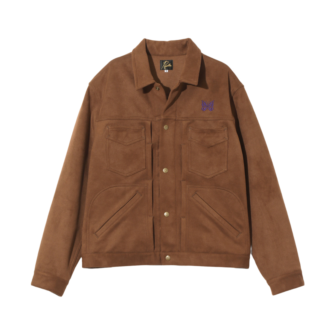 RW248A Needles Penny Jean Jacket Synthetic Suede Brown