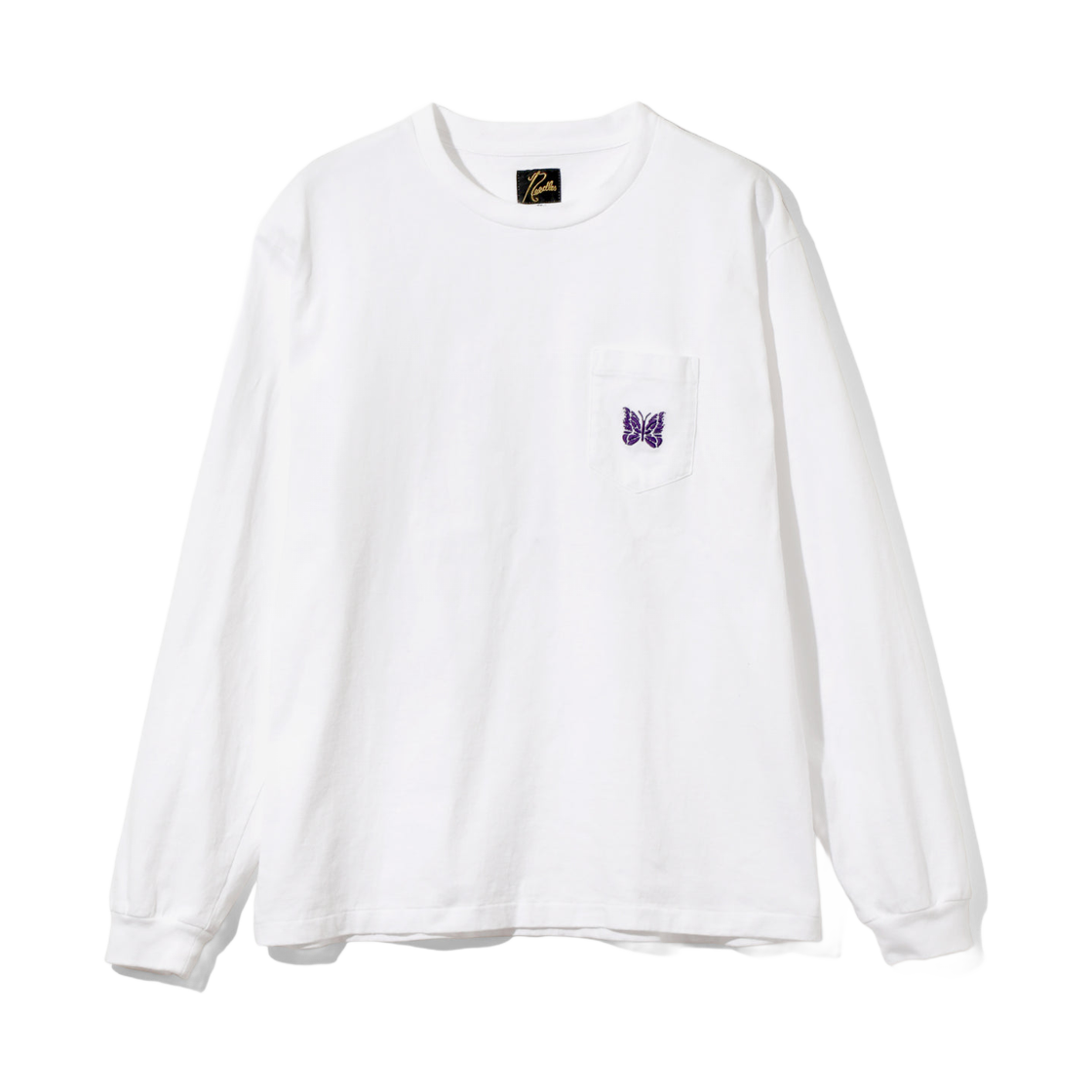 니들스 롱슬리브 포켓 티셔츠 코튼 저지 화이트(Needles L/S Pocket T-Shirt Cotton Jersey White)