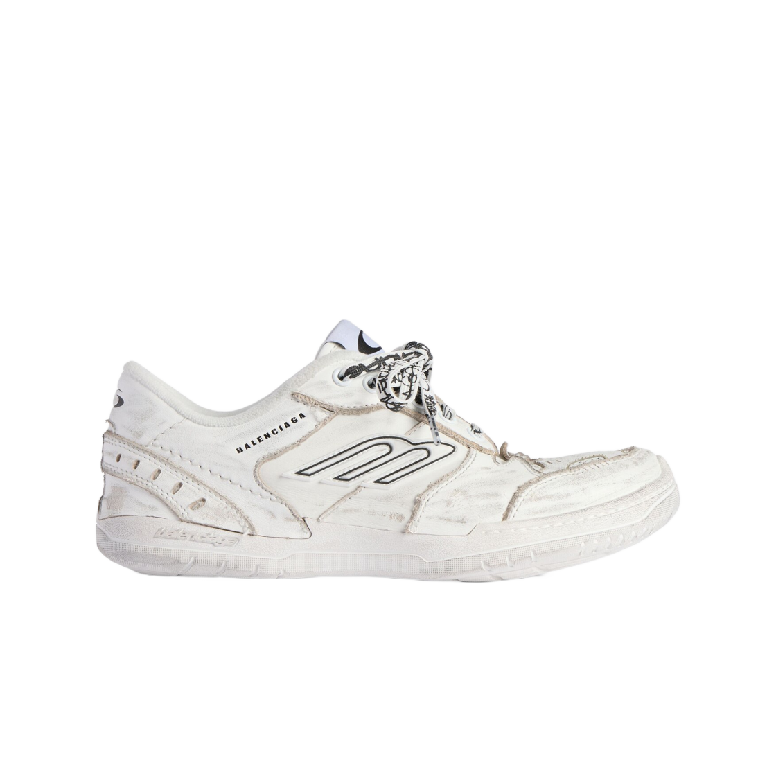 841763WCURS9000 (W) Balenciaga Hamptons Medium Worn Out Sneaker In White