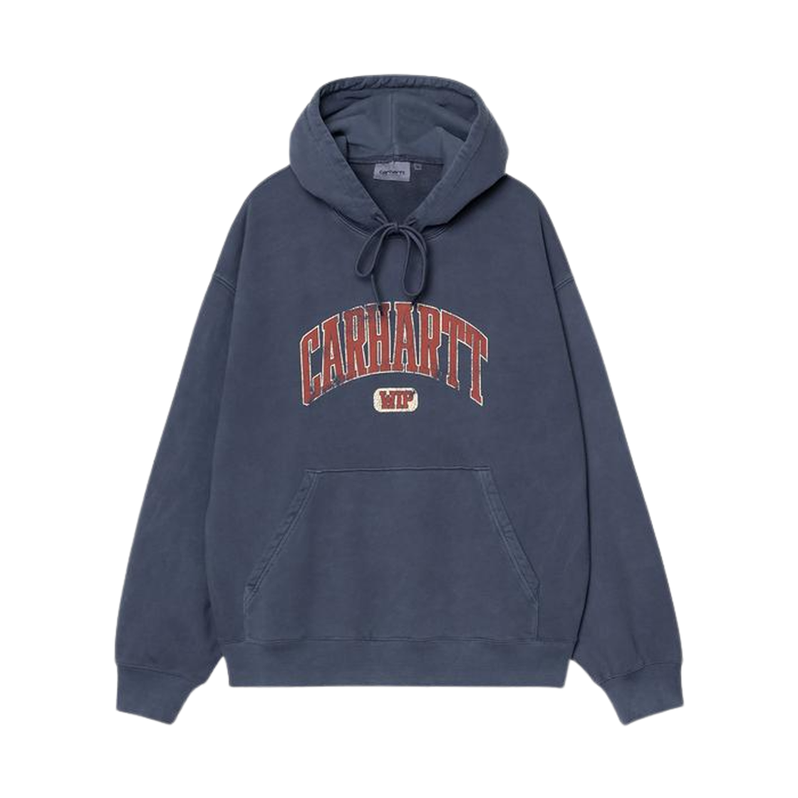 I034726-E7-GD Carhartt WIP Hooded Library Sweatshirt Ink Garment Dyed
