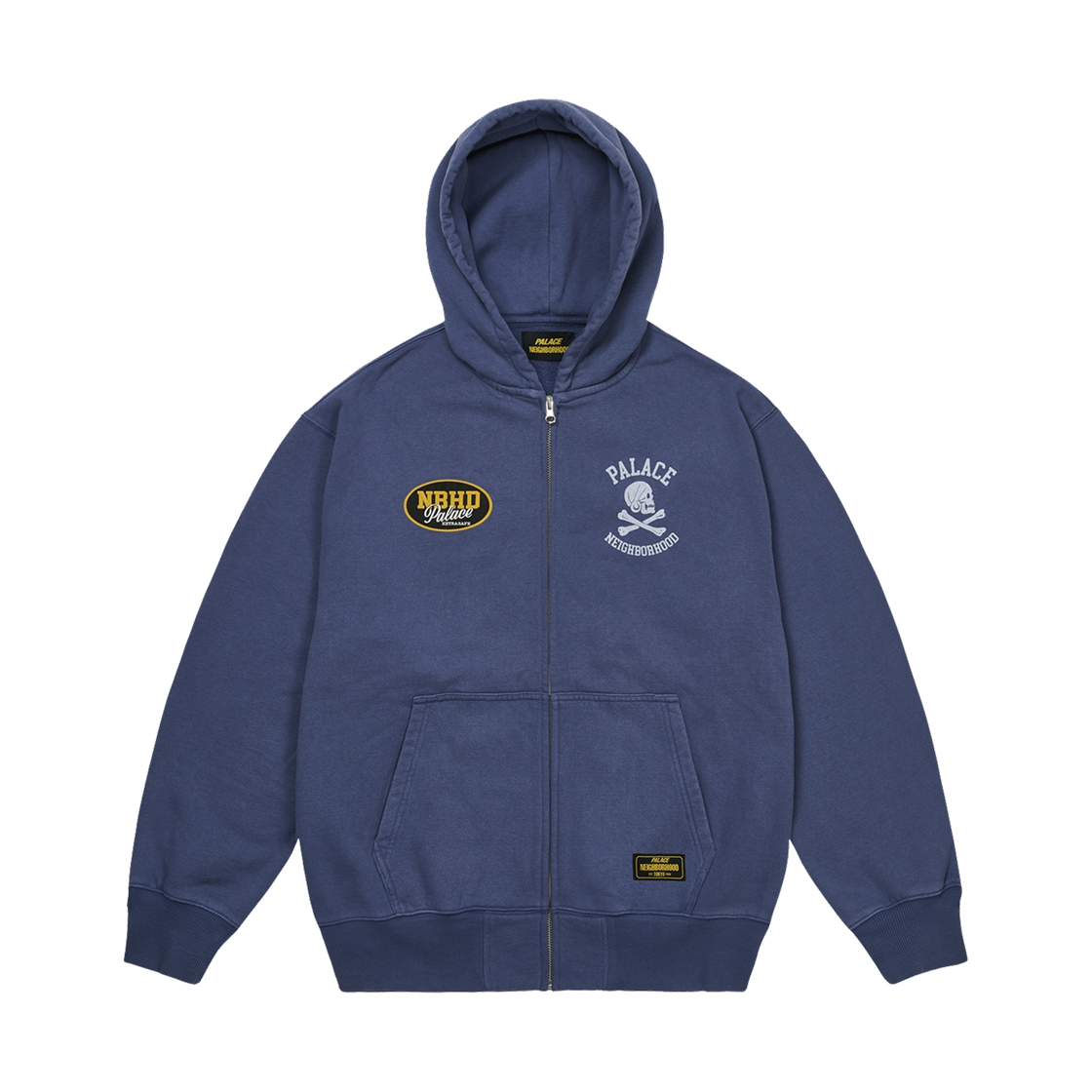 팔라스 x 네이버후드 스컬 집 후드 네이비 - 25FW(Palace x Neighborhood Skull Zip Hood Navy - 25FW)