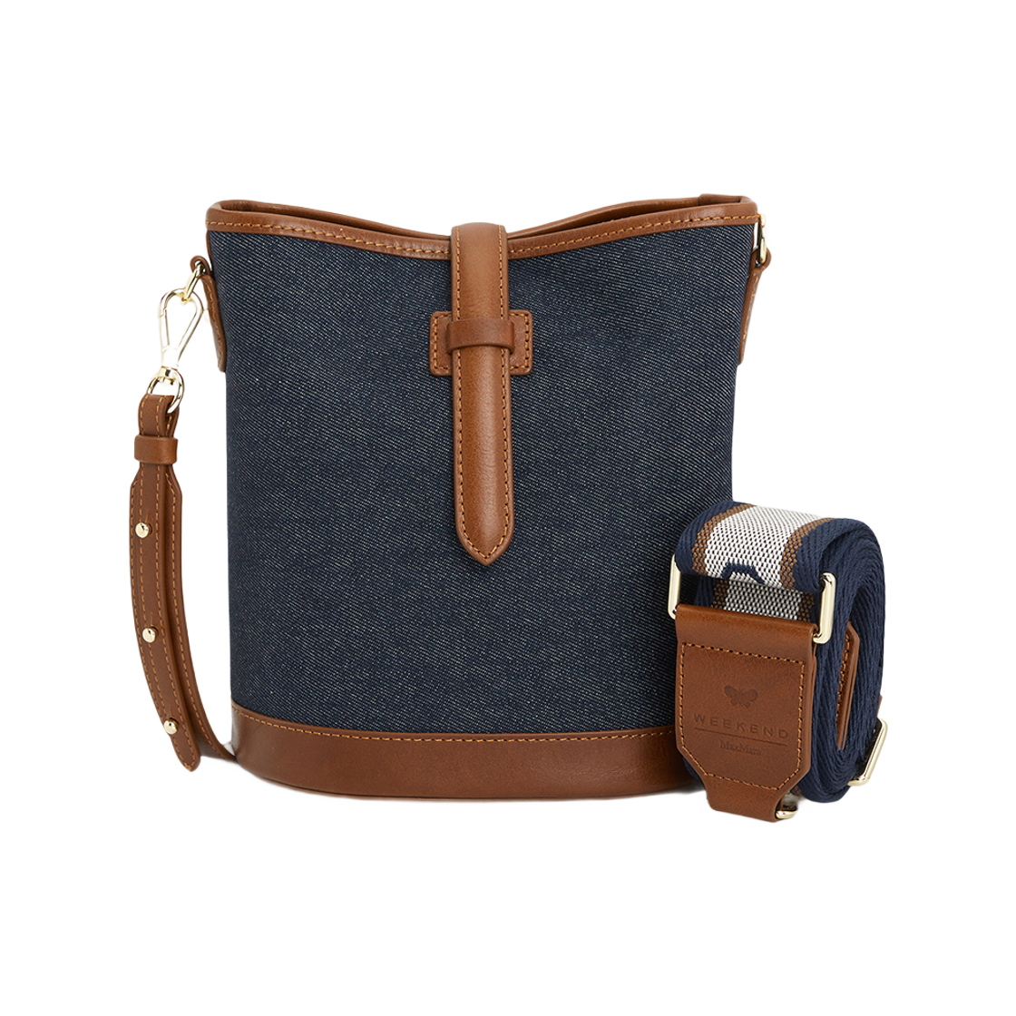 VASAIODENIM-001 Weekend Max Mara Bucket Bag Navy