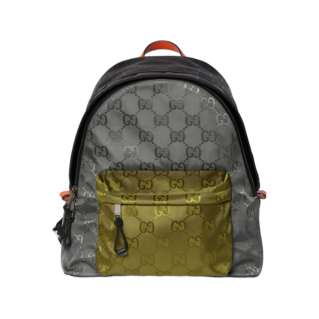 구찌 매치 미디움 GG 백팩 블랙 그레이 그린(Gucci Match Medium GG Backpack Black Grey Green) - 1