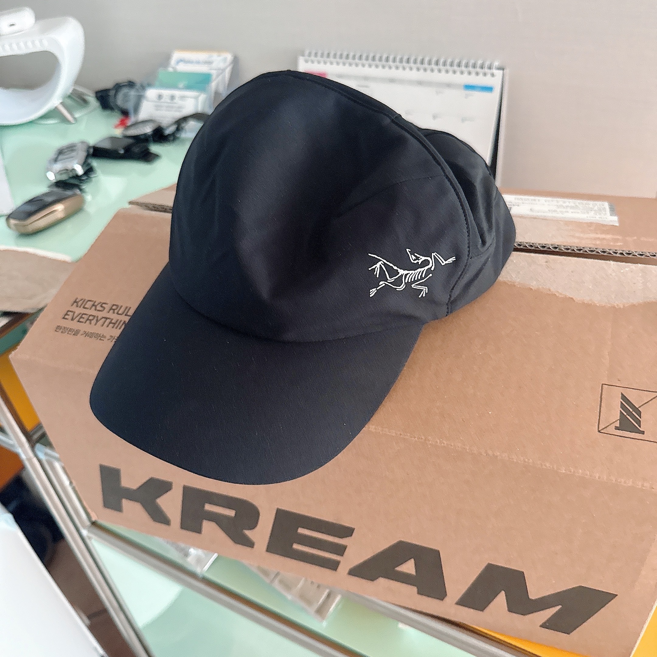 Arc'teryx Calvus Cap Black 착용 스타일