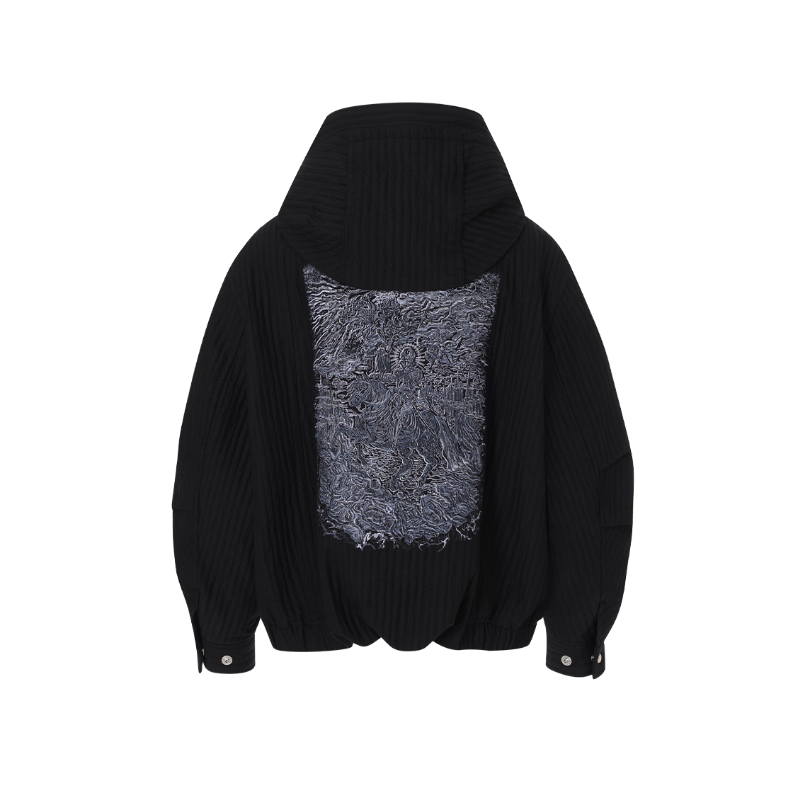 SH5JP711BK SONGZIO COLLECTION Embroidered Hood Jacket Black