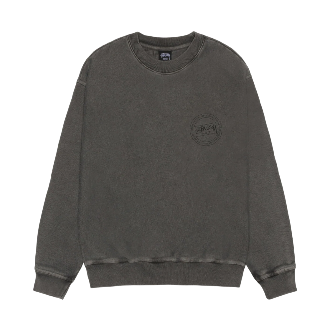 스투시 웨어 크루 피그먼트 다이드 블랙(Stussy Wear Crew Pigment Dyed Black) - 1