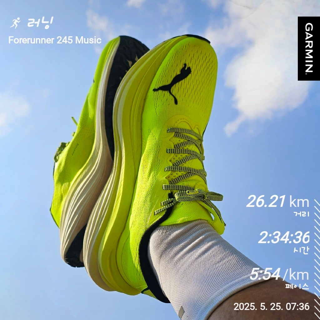 Puma Magmax Nitro Lime Green 착용 스타일 - 1