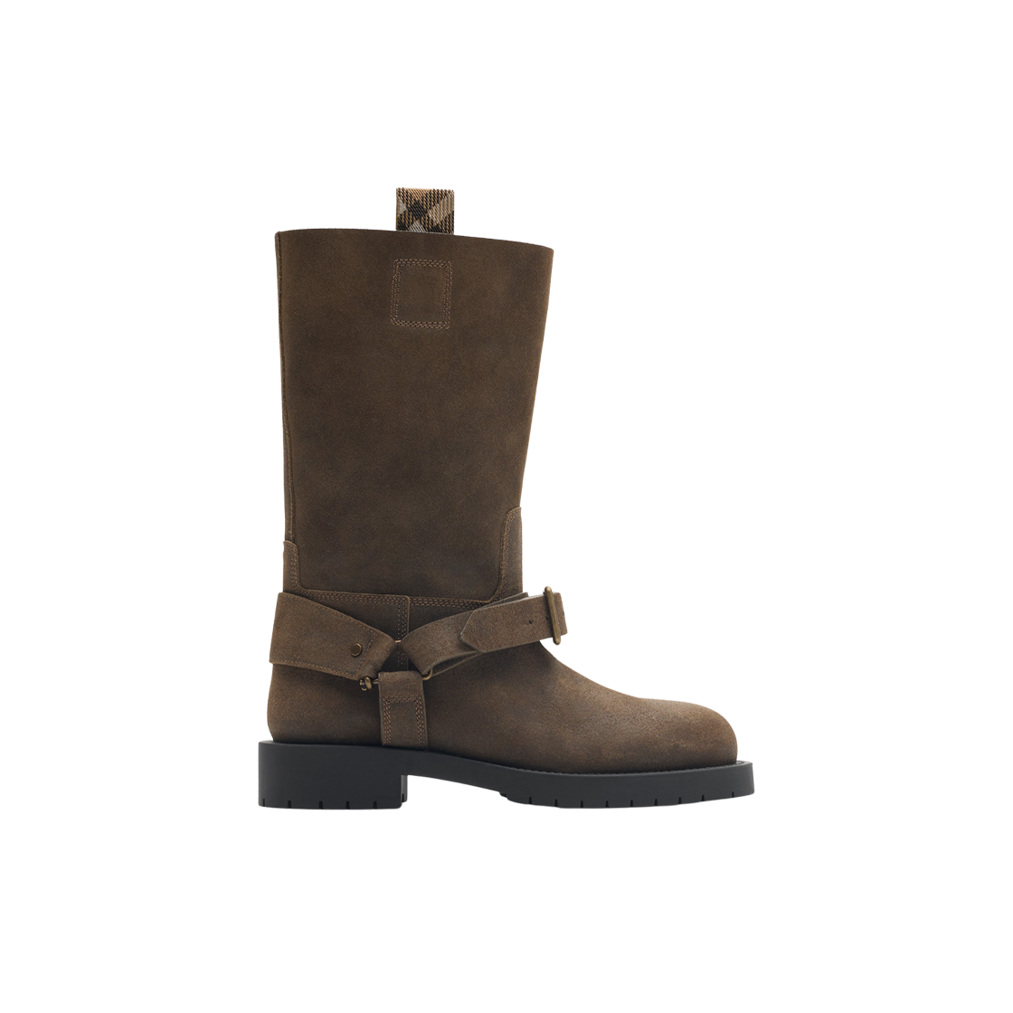 8113016 (W) Burberry Suede Soft Saddle Low Boots Loch