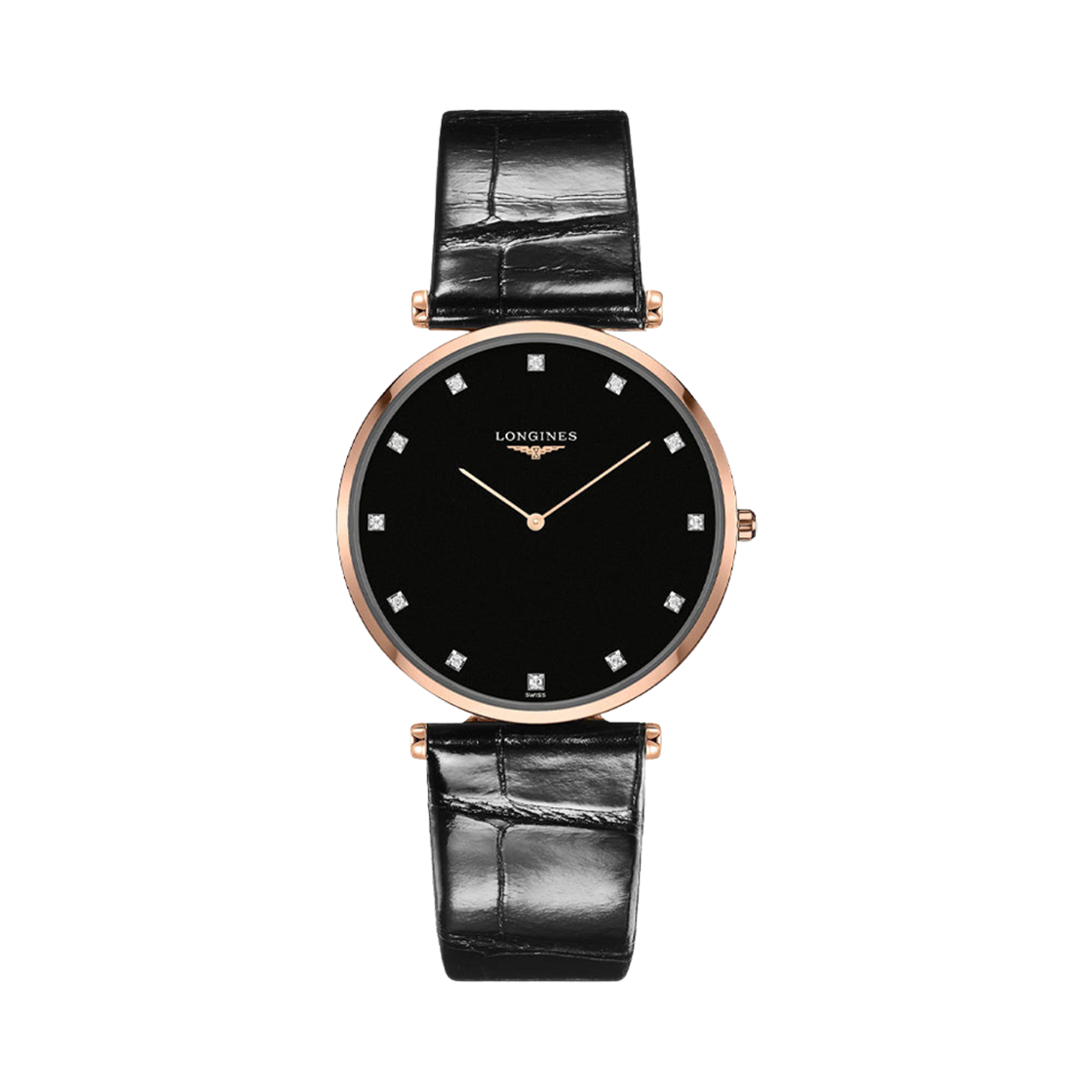 론진 라 그랑드 클래식 드 론진 쿼츠 37mm 레더 스트랩 블랙(Longines La Grande Classique De Longines Quartz 37mm Leather Strap Black)