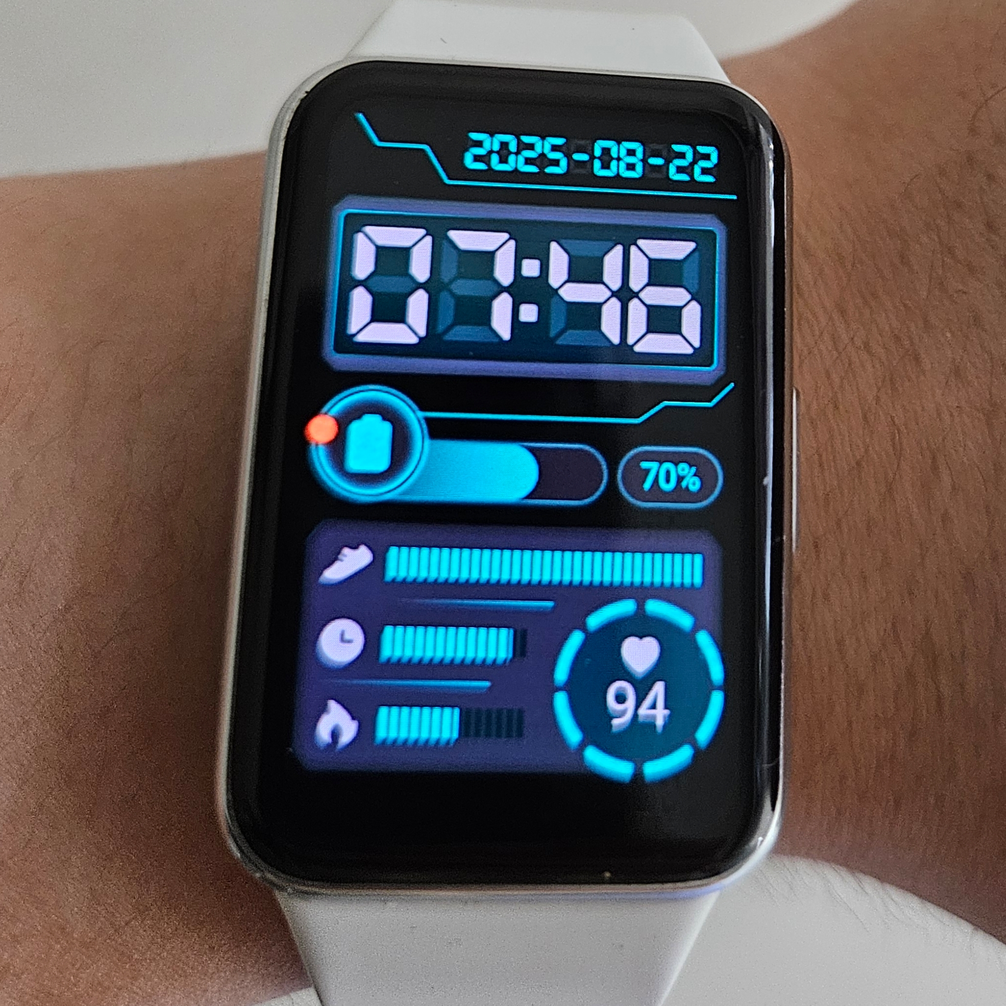 Samsung Galaxy Fit3 40mm Bluetooth Silver 착용 스타일