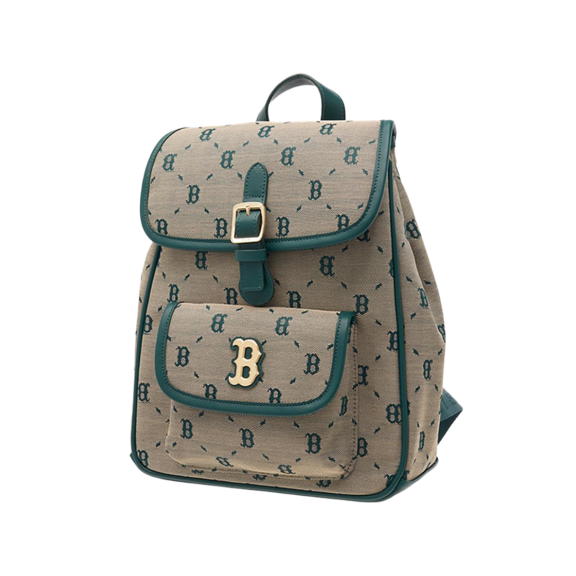 (W) MLB 폴리에스터 백팩 레귤러 그린((W) MLB Polyester Backpack Regular Green)