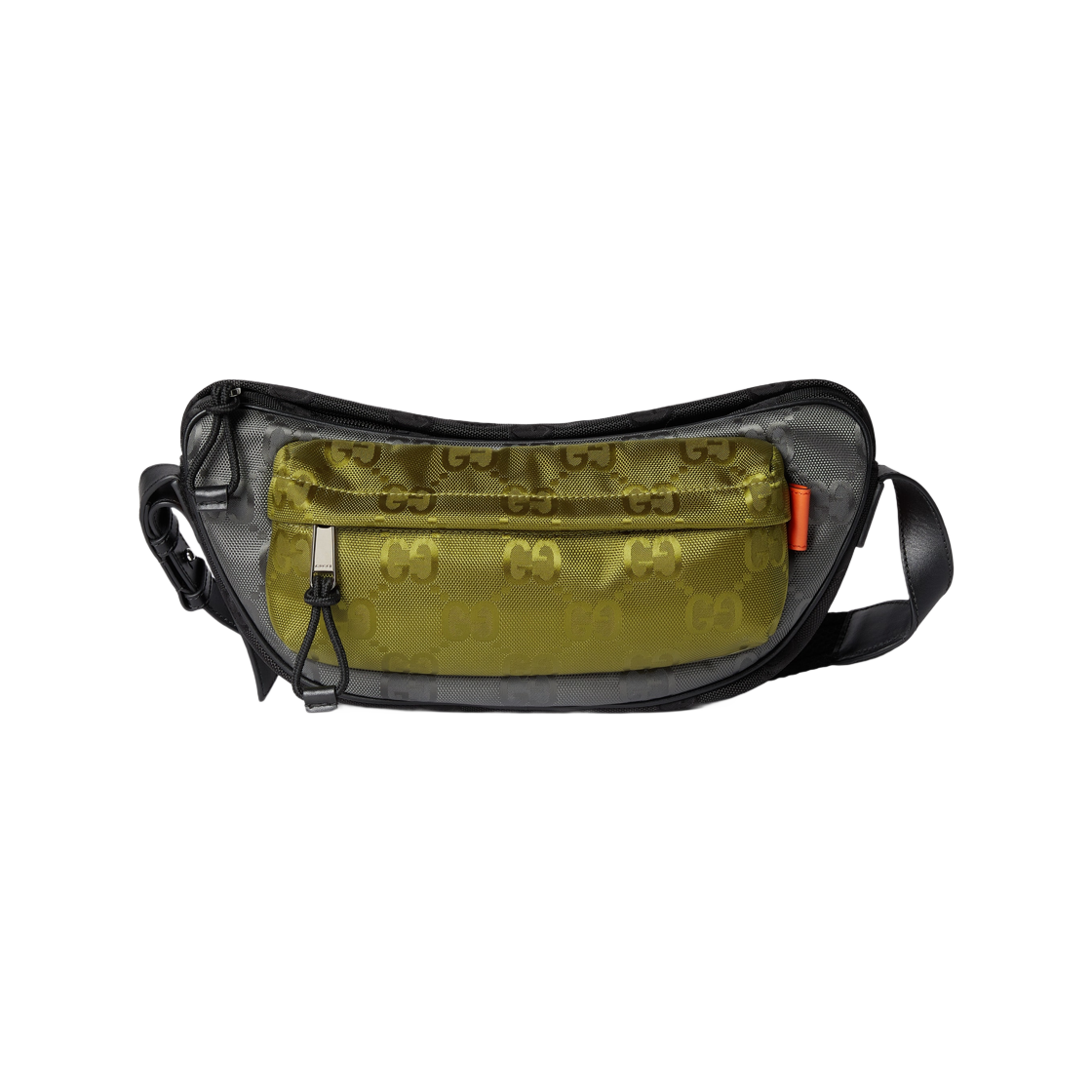 구찌 매치 미디움 GG 크로스바디백 블랙 그레이 그린(Gucci Match Medium GG Crossbody Bag Black Grey Green) - 1