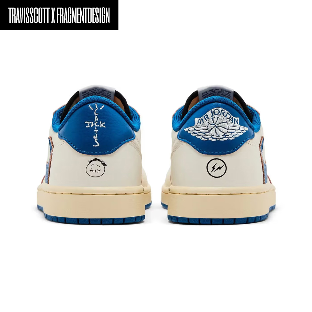 Jordan 1 x Travis Scott x Fragment Retro Low OG SP Military Blue, Jordan 1 x Travis Scott x Fragment Retro High OG SP Military Blue 착용 스타일 - 4