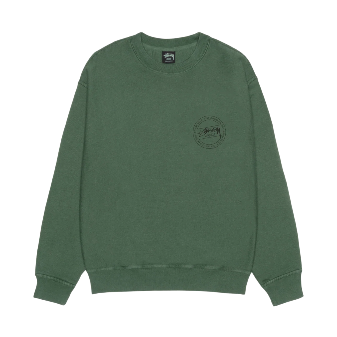 1915119 Stussy Wear Crew Pigment Dyed Pine