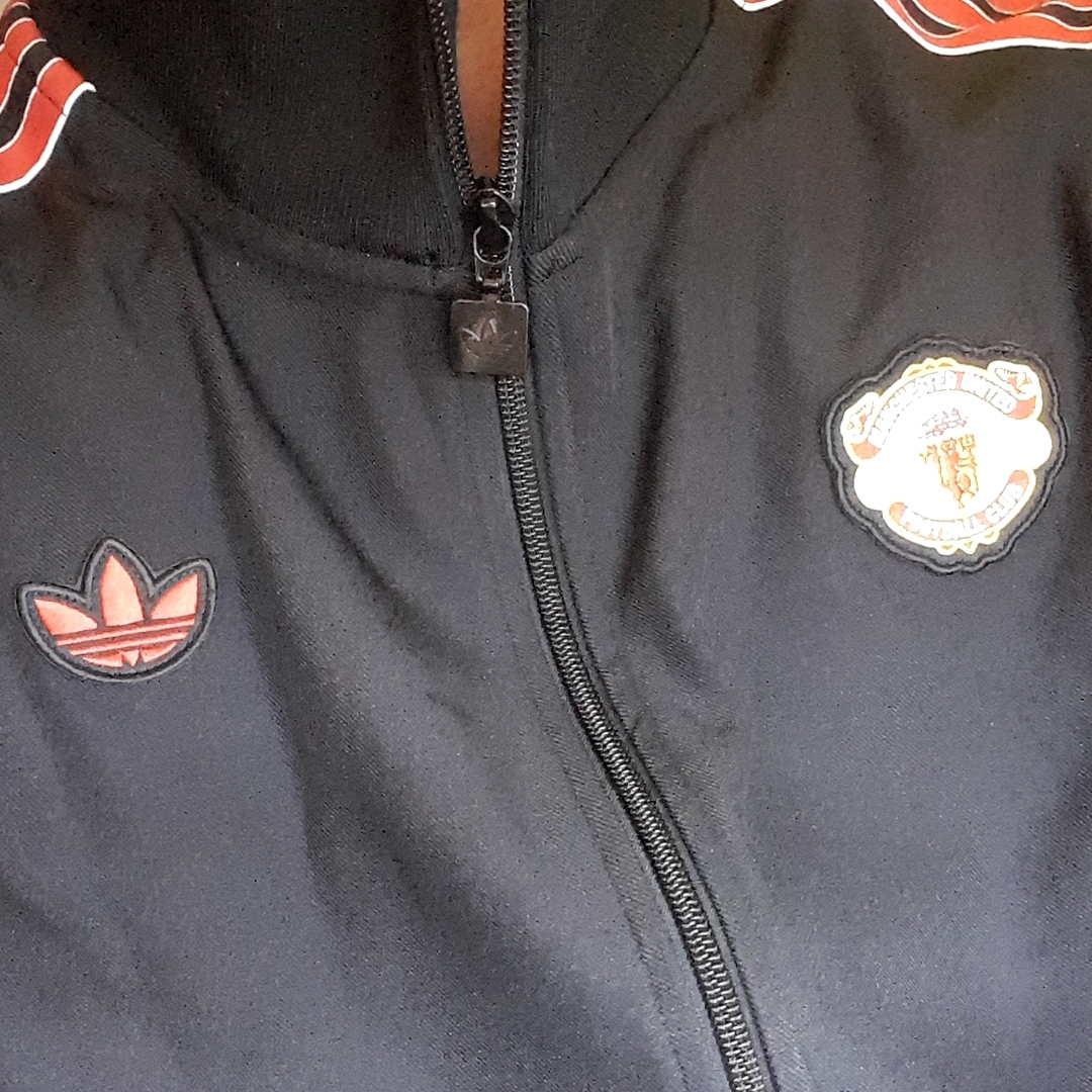 Adidas Manchester United Terrace Icon Track Top Black - KR Sizing 착용 스타일