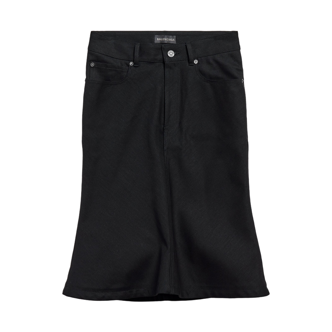852330TTWA41000 (W) Balenciaga Godet Midi Skirt In Black