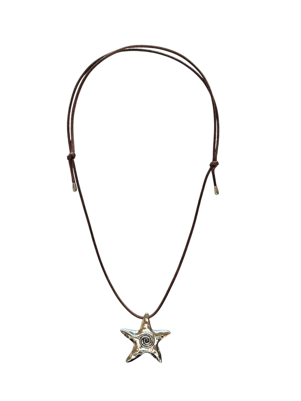 어거스트하모니 앤택 스타피쉬 스트링 네크리스 브라운(August Harmony Antique Starfish String Necklace Brown)