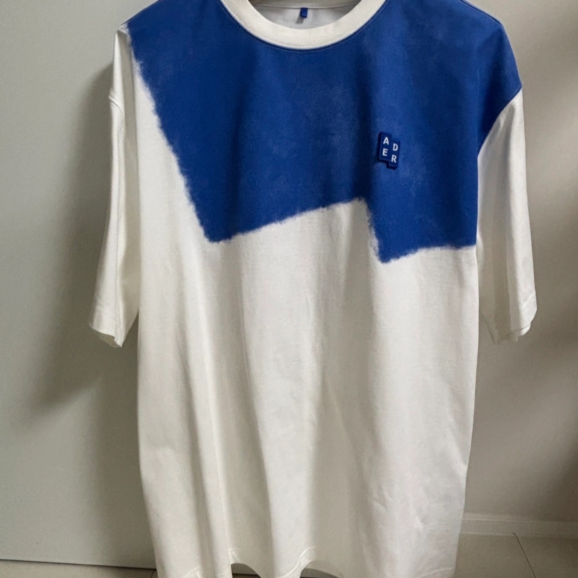 Ader Error Sig; TRS Tag T-Shirt 02 Off White 착용 스타일