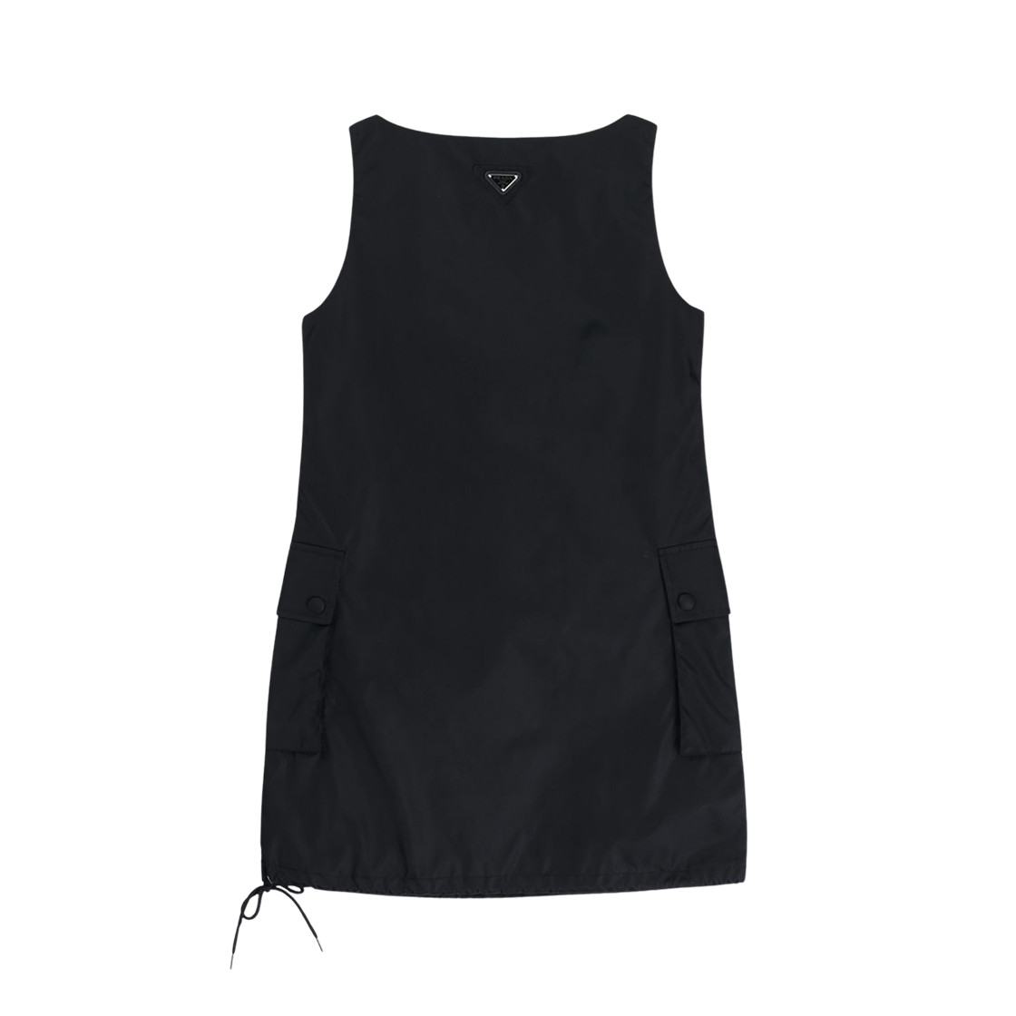 (W) 프라다 트라이앵글 로고 리나일론 드레스 블랙((W) Prada Triangle Logo Re-Nylon Dress Black) - 2