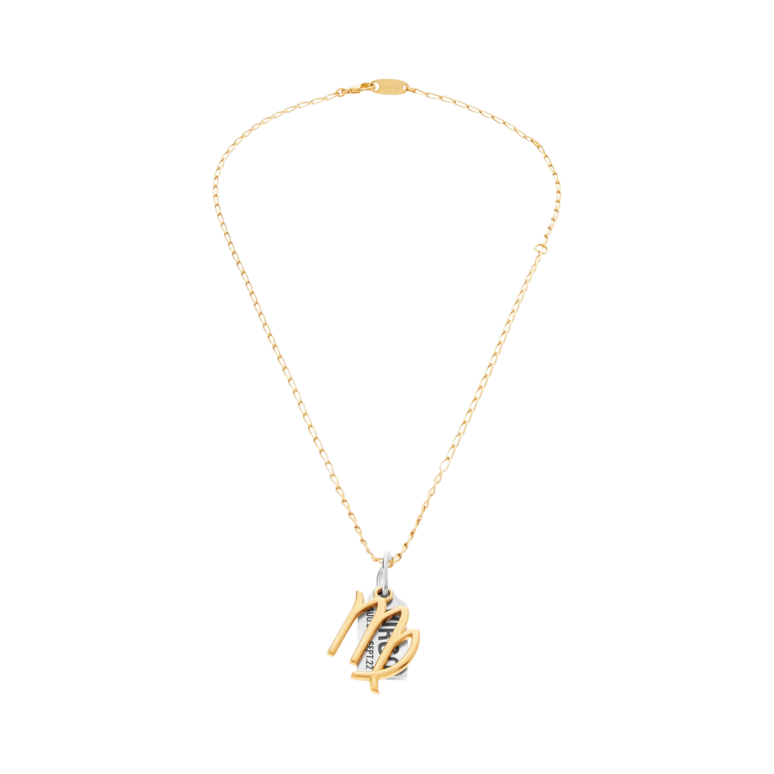 848482TZ46S1888 Balenciaga Horoscope Virgo Necklace In Gold Silver