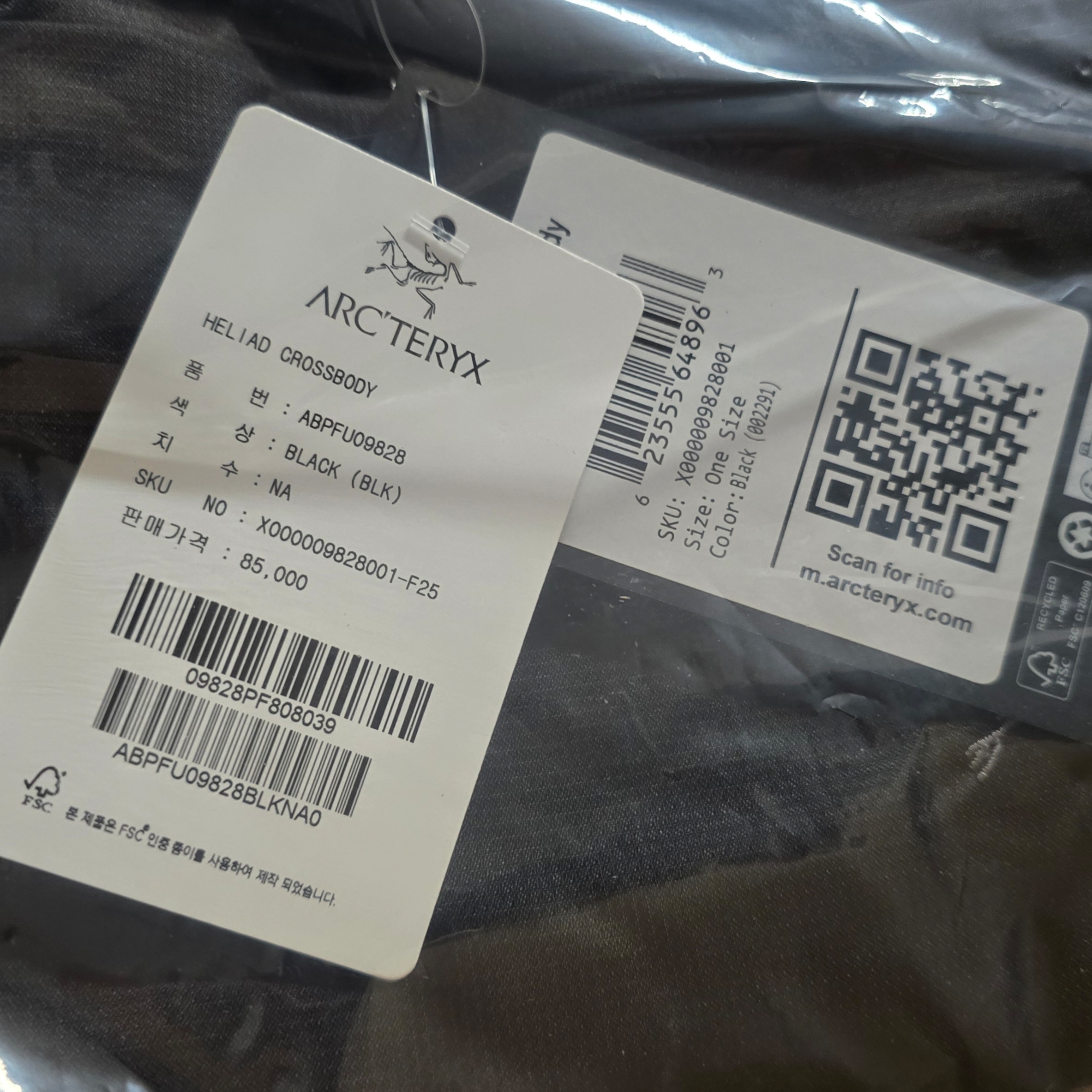Arc'teryx Heliad 6 Crossbody Bag Black 착용 스타일