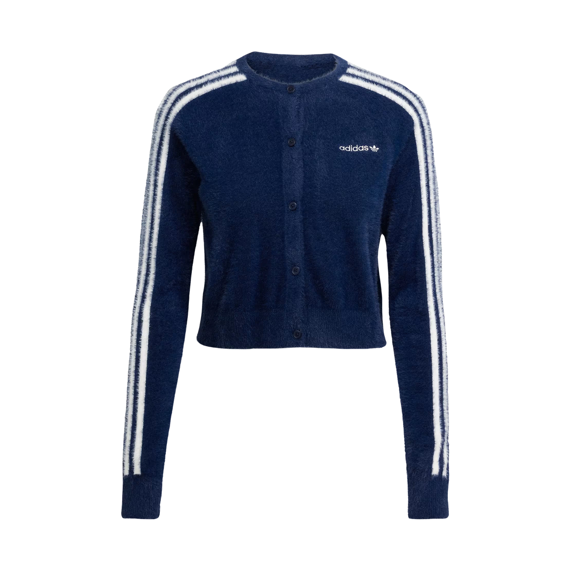 JW3644 (W) Adidas Originals Fluffy Knitted Cardigan Night Indigo - KR Sizing