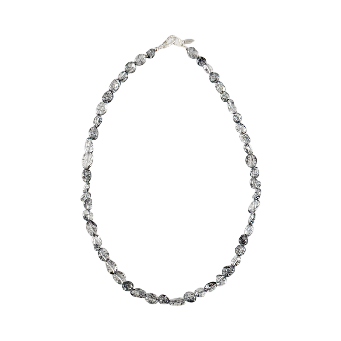 어거스트하모니 925실버 다이드 쿼츠 네크리스 블랙(August Harmony 925silver Dyed Quartz Necklace Black)