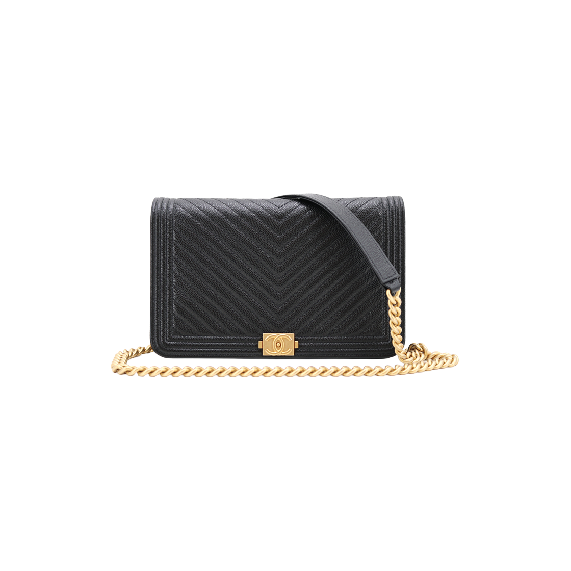 ITWJQ8OKJFI3 Chanel Boy WOC Mini Crossbody Bag Gold Hardware Chip