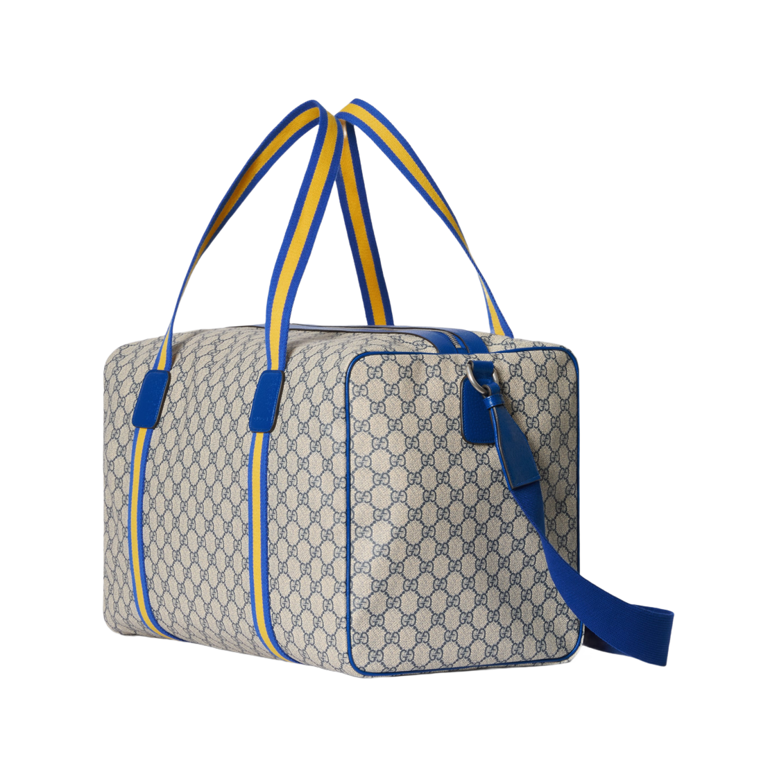 구찌 미디움 더플백 웹 베이지 블루(Gucci Medium Duffle Bag with Web Beige Blue) - 2