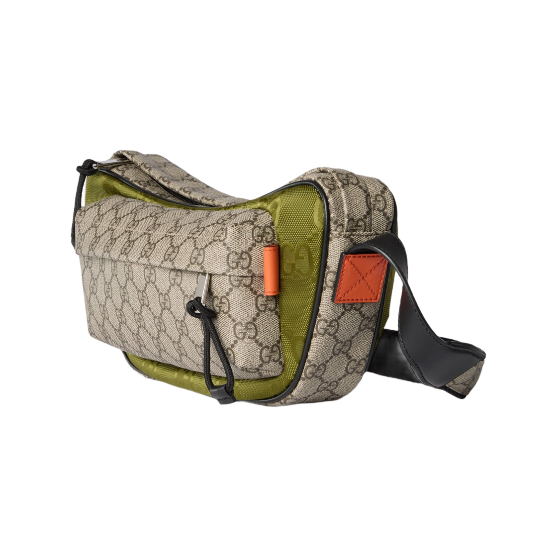 구찌 매치 미디움 GG 크로스바디백 다크 그린 베이지 다크 브라운(Gucci Match Medium GG Crossbody Bag Dark Green Beige Dark Brown) - 2
