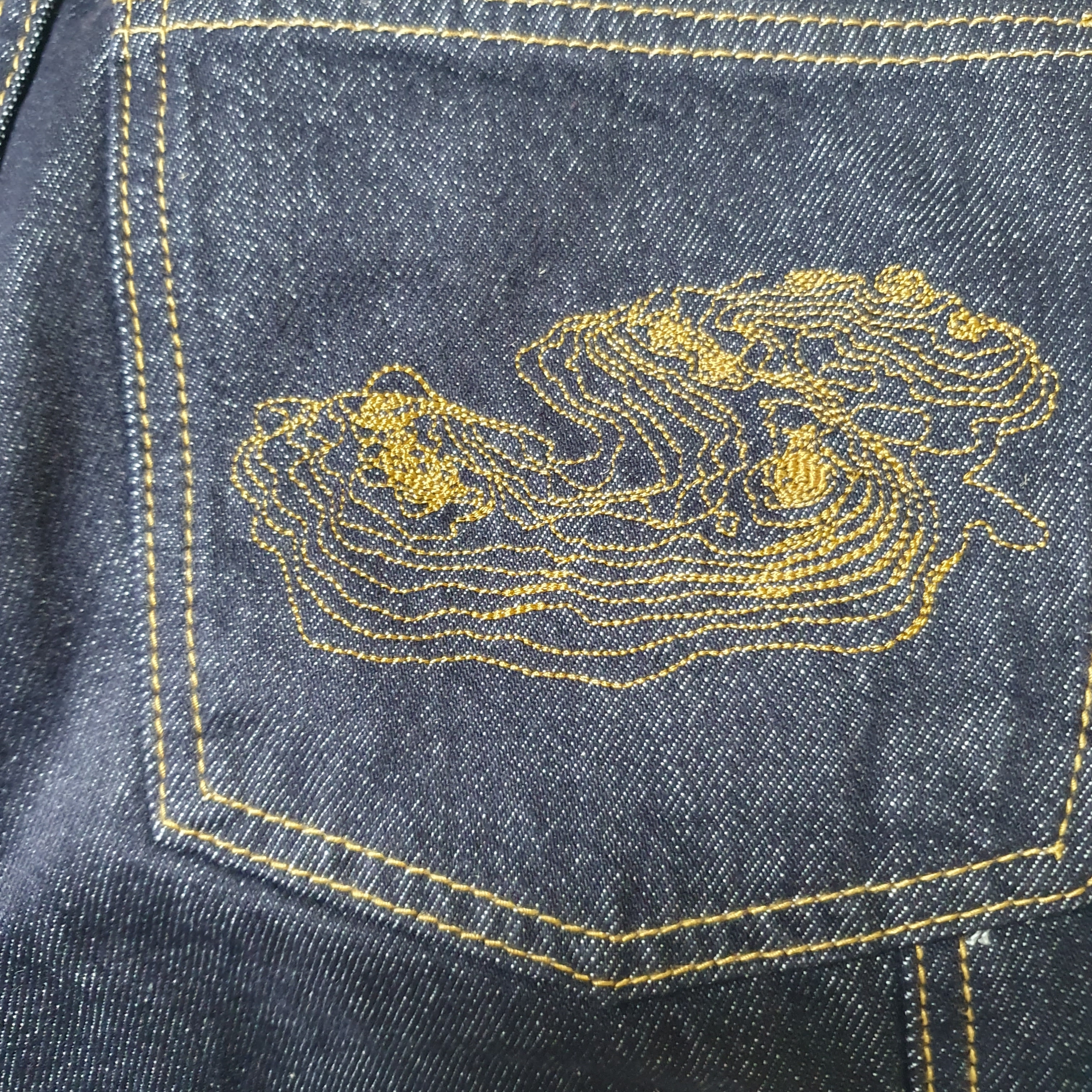 Suade Contour Double Knee Shorts Raw Indigo 착용 스타일