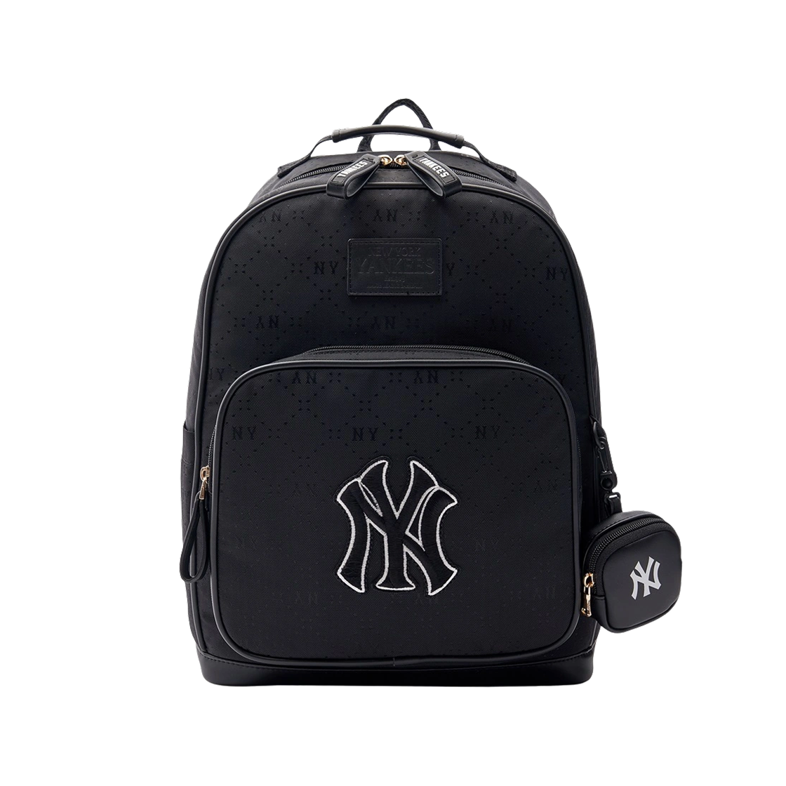 (Kids) MLB 뉴욕 양키스 다이아몬드 모노그램 자카드 백팩 블랙((Kids) MLB New York Yankees Diamond Monogram Jacquard Backpack Black)