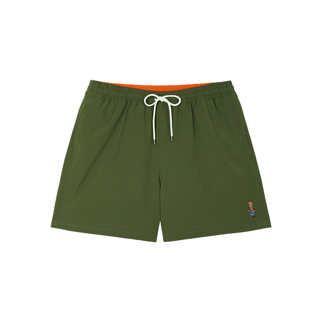 KM5CPASRLD1GN [10%적립] Polo Ralph Lauren 5.75 Inch Traveler Polo Bear Swim Trunk Green - 25FW
