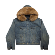 Balenciaga Boxy Jacket In Blue