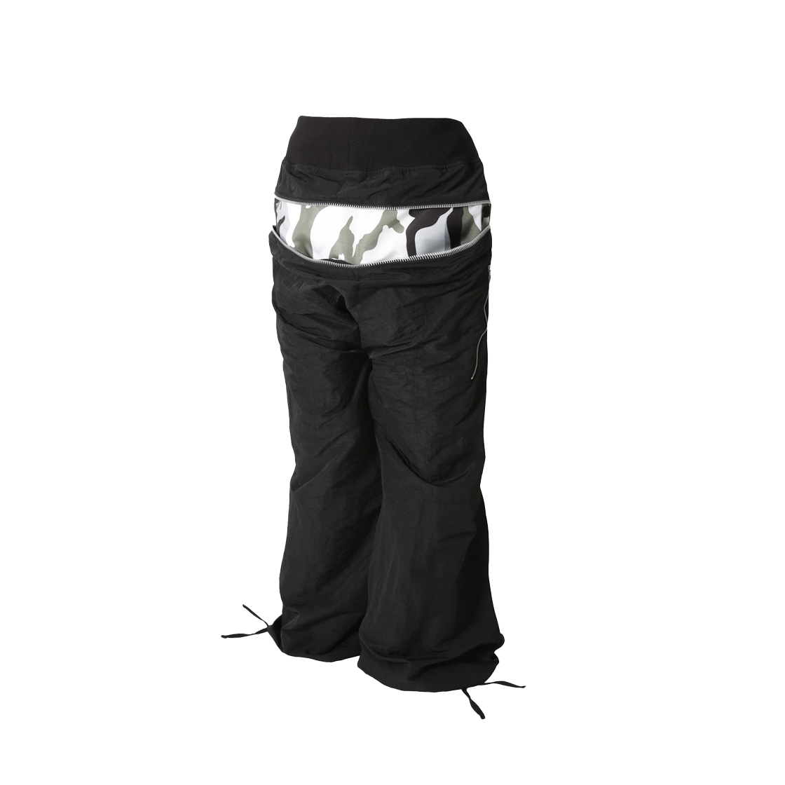 [KREAM 단독] 로어링라드 지퍼 새깅 팬츠 나일론 블랙([KREAM 단독] ROARINGRAD Zipper Sagging Pants Nylon Ver. Black)