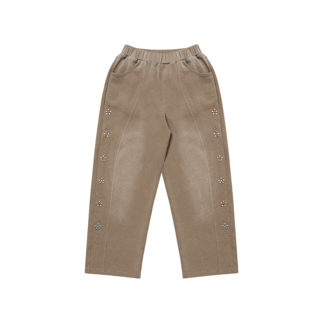 반디 더 핑크 스터드 써멀 팬츠 워시드 브라운(Vandy The Pink Stud Thermal Pants Washed Brown)