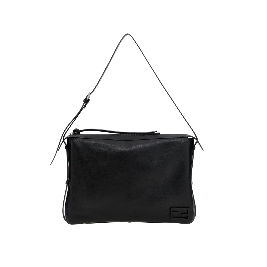 8BR831AS7AF1QD0 Fendi Simply Leather Large Shoulder Bag Black