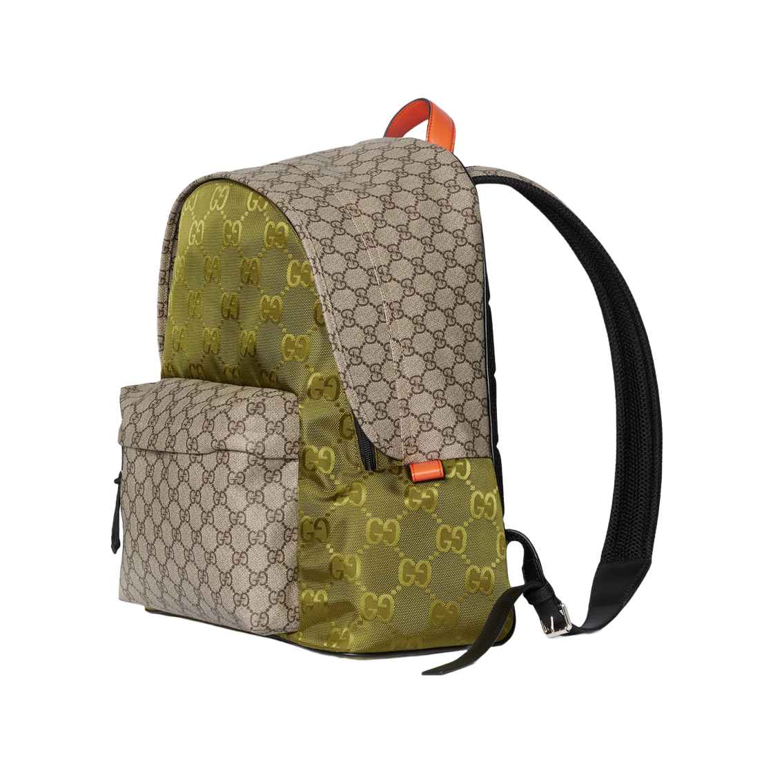 구찌 매치 미디움 GG 백팩 다크 그린 베이지 다크 브라운(Gucci Match Medium GG Backpack Dark Green Beige Dark Brown) - 2