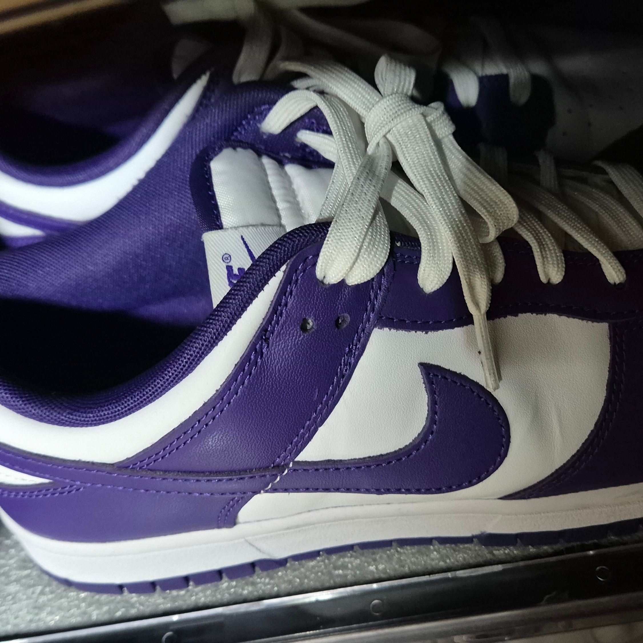 Nike Dunk Low Retro Championship Court Purple 착용 스타일