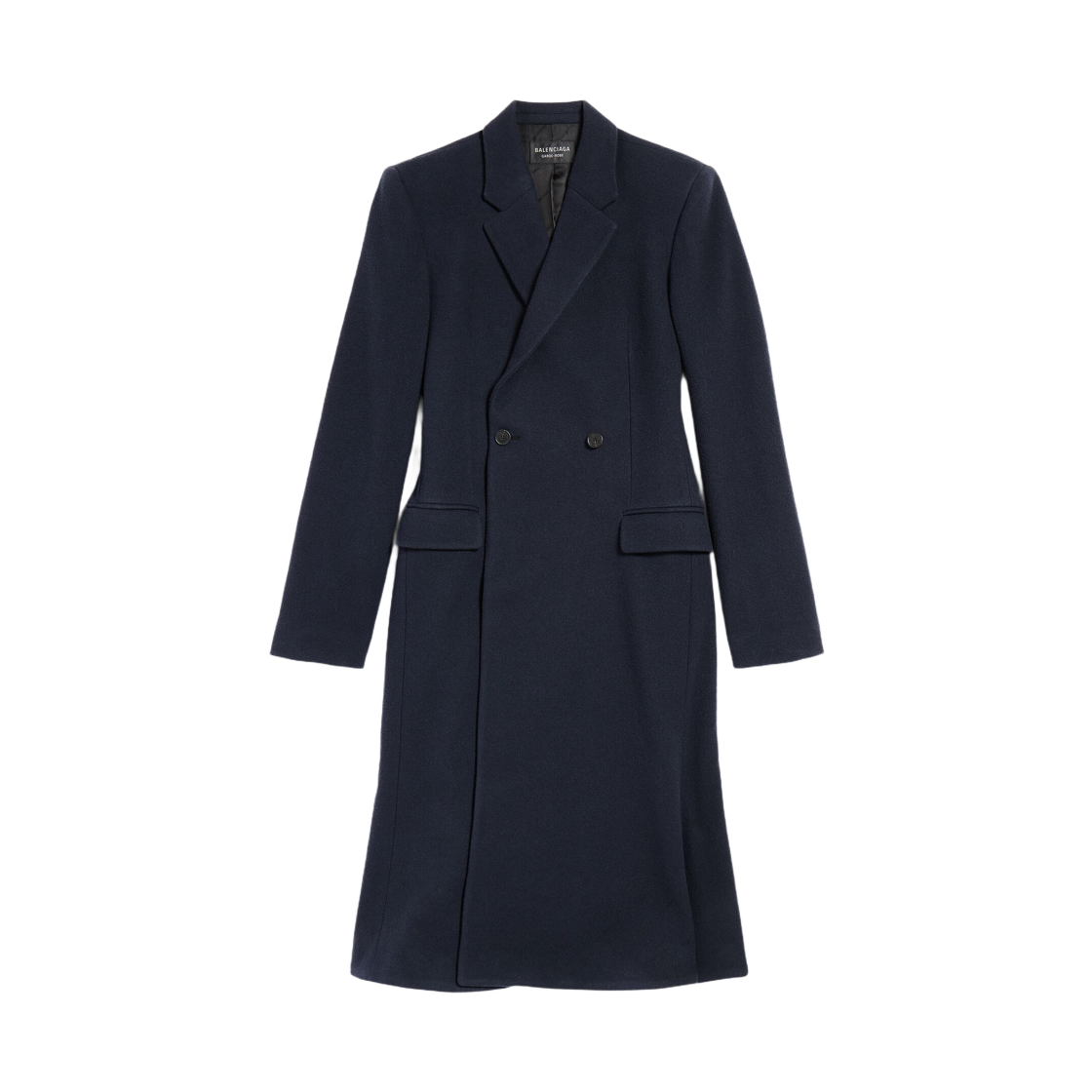 (W) 발렌시아가 고뎃 미디 코트 코퍼레이트 네이비((W) Balenciaga Godet Midi Coat In Corporate Navy) - 1