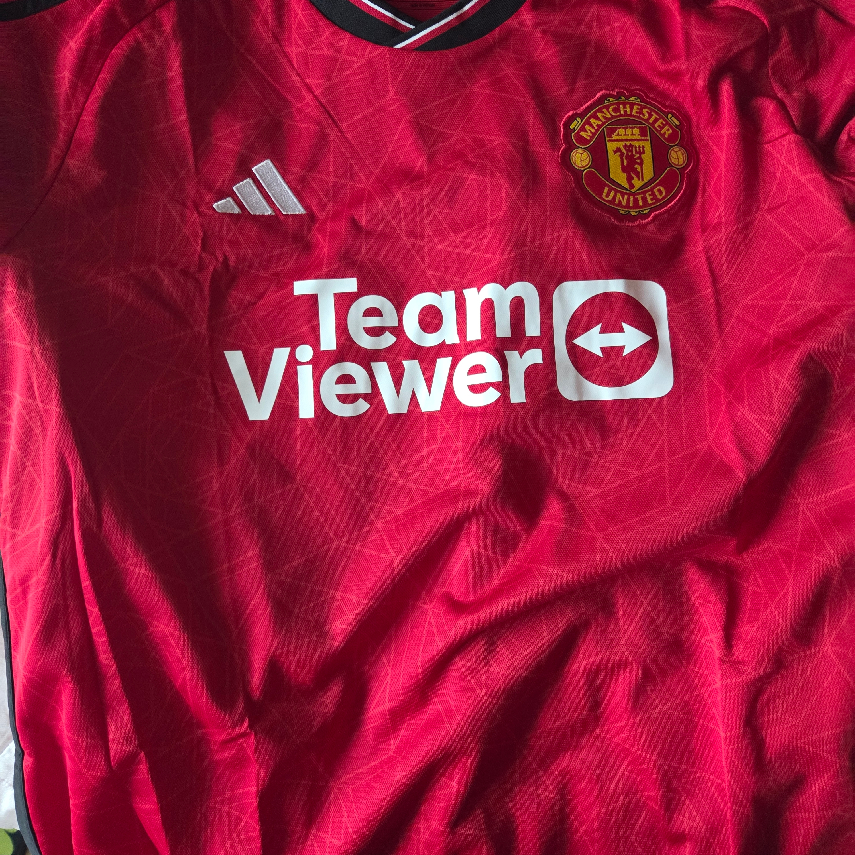 Adidas Manchester United 2023/24 Home Jersey Team Collegiate Red - KR Sizing (Non Marking Ver.) 착용 스타일