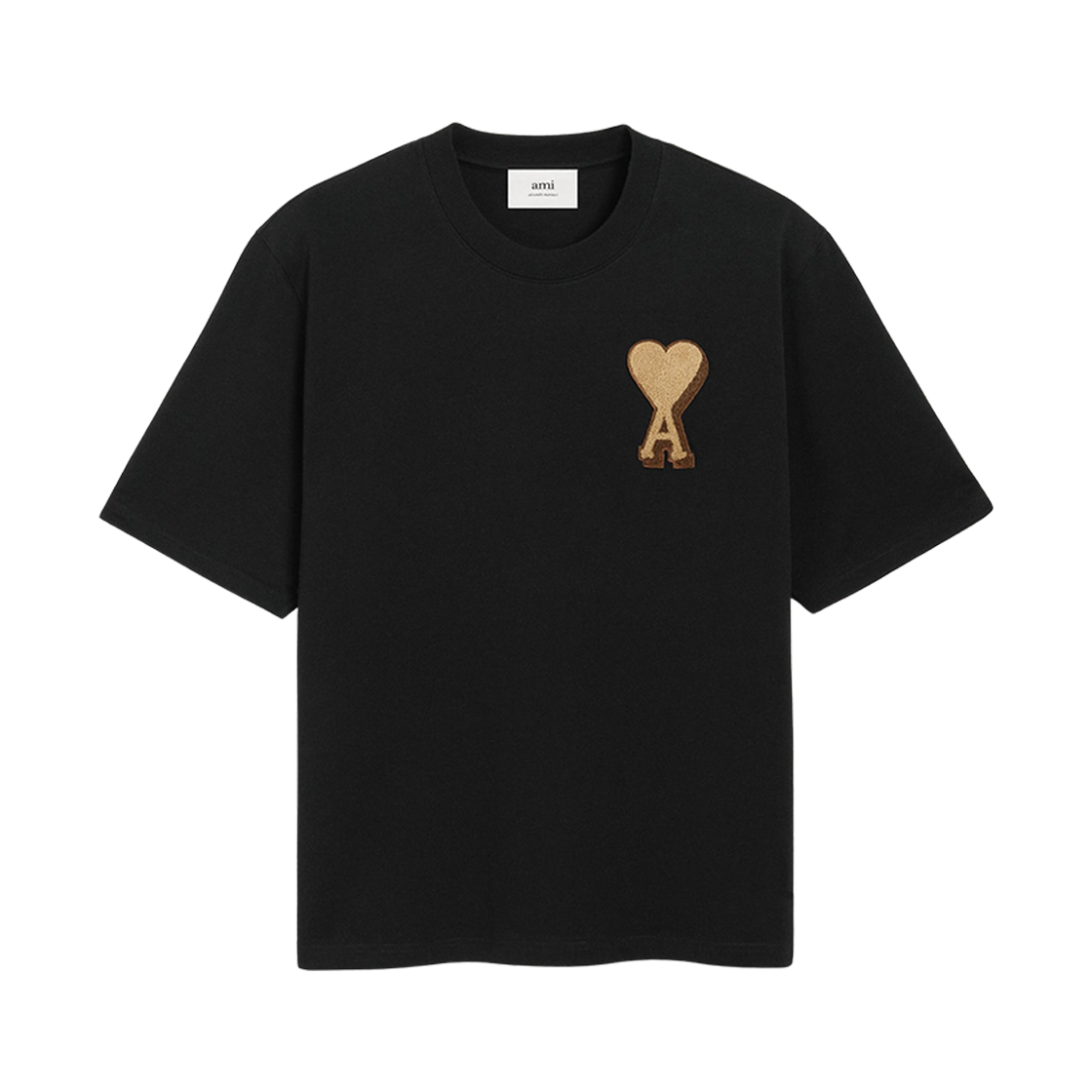 아미 빅 하트 로고 코튼 티셔츠 블랙(AMI de Coeur T-Shirt in Cotton Black)