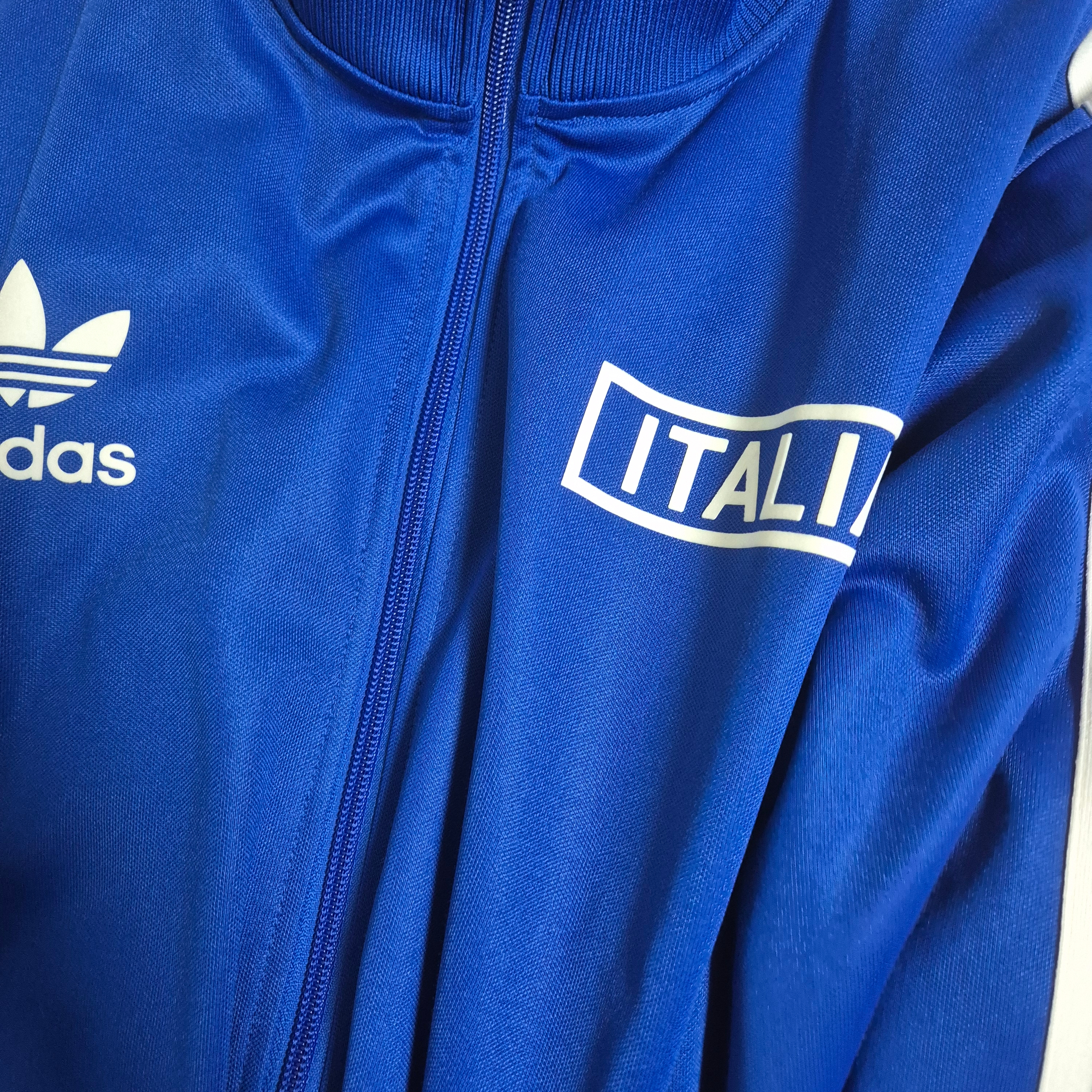 Adidas Italy Beckenbauer Track Top Royal Blue - KR Sizing 착용 스타일