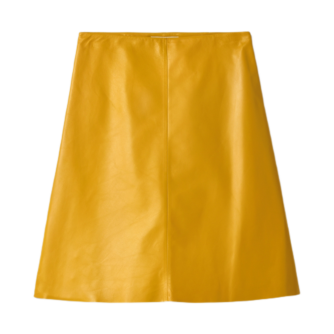 MPD820-165Z-F065Y (W) Miu Miu Nappa Leather Skirt Sunny Yellow
