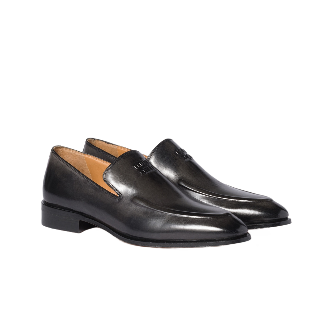 (W) 미우 미우 레더 로퍼 블랙((W) Miu Miu Leather Loafers Black) - 2