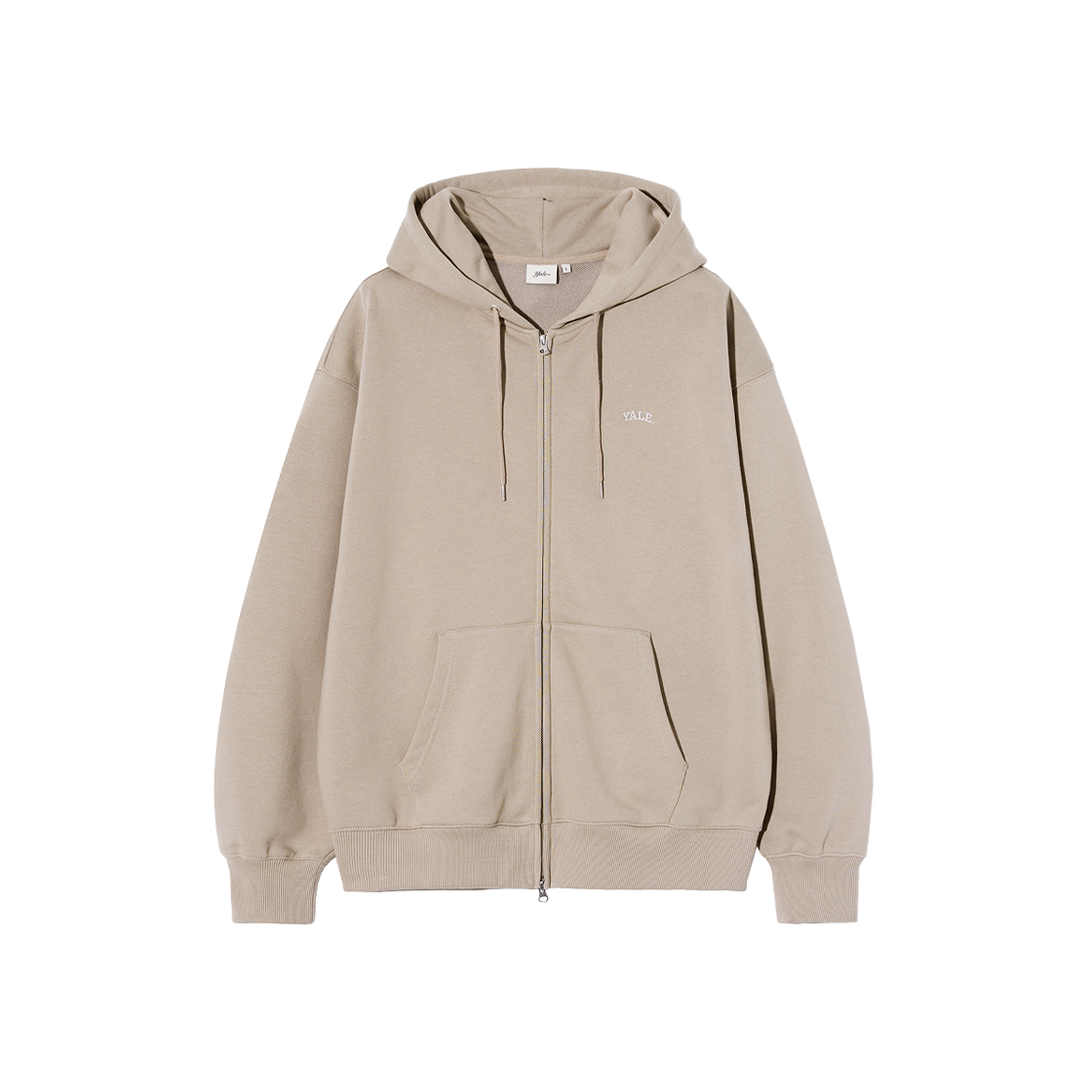 YFF1HZ307SBE Yale Small Arch Hoodie Zip-Up Begie